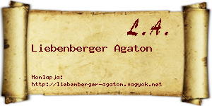 Liebenberger Agaton névjegykártya